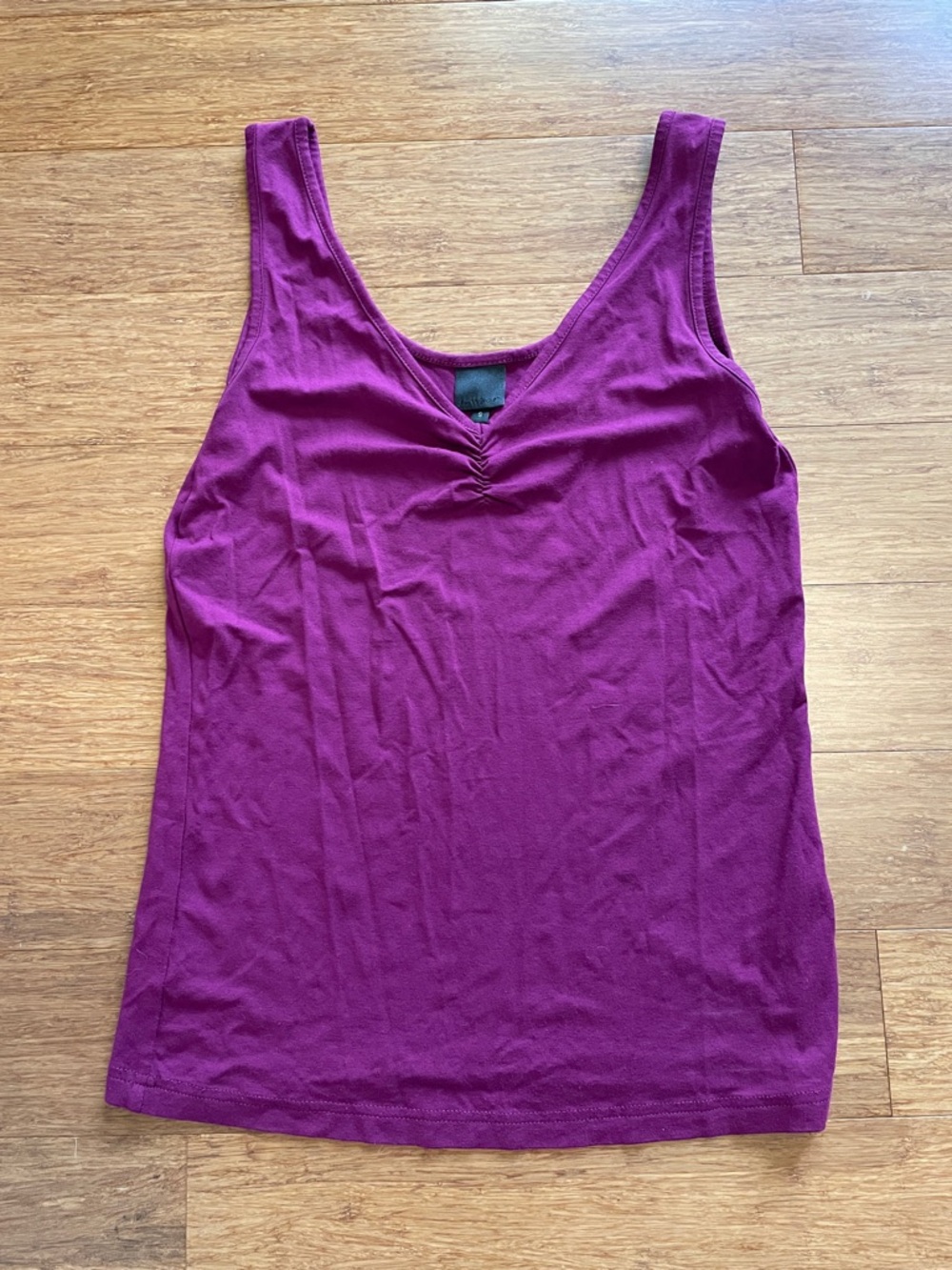 Deep Fuchsia V-Neck Tank Top